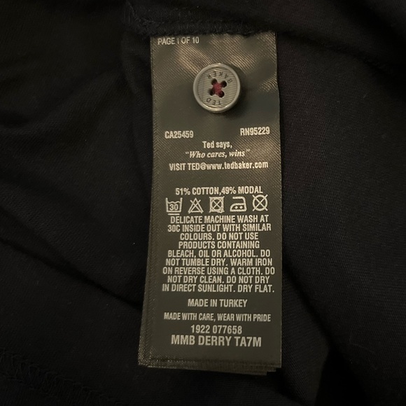 Like new! TED BAKER London Derry Flat Knit Polo Shirt Navy-Size 4 - Picture 7 of 9